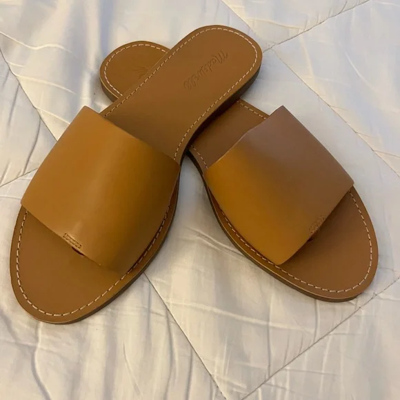 Madewell Tan Slide Sandals - Picture 1 of 3